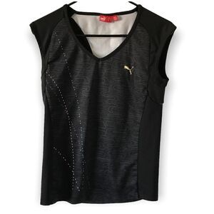 3/$15 Puma black sleeveless top